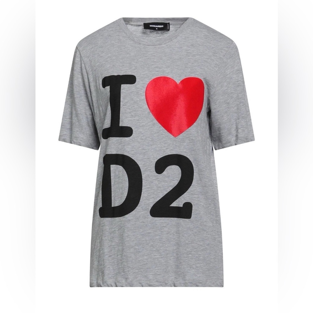 Dsquared2 Women’s Oversized Gray T-Shirt NWT |  Designer | Unique Gift | Size M